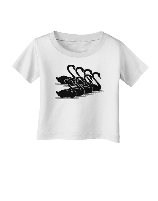 Seven Swans A Swimming Infant T-Shirt-Infant T-Shirt-TooLoud-White-06-Months-Davson Sales
