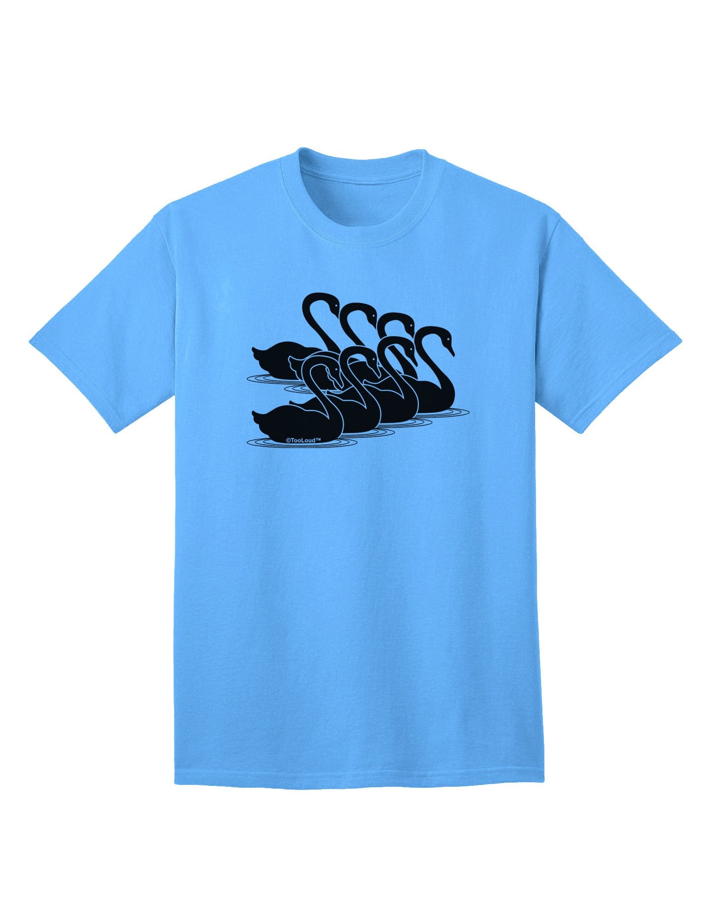 Seven Swans A Swimming - Premium Adult T-Shirt Collection-Mens T-shirts-TooLoud-Aquatic-Blue-Small-Davson Sales