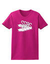 Seven Swans A Swimming Womens Dark T-Shirt-TooLoud-Hot-Pink-Small-Davson Sales