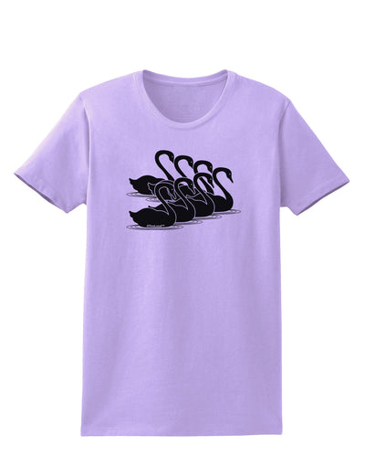 Seven Swans A Swimming Womens T-Shirt-Womens T-Shirt-TooLoud-Lavender-X-Small-Davson Sales