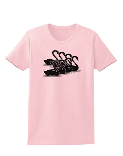 Seven Swans A Swimming Womens T-Shirt-Womens T-Shirt-TooLoud-PalePink-X-Small-Davson Sales