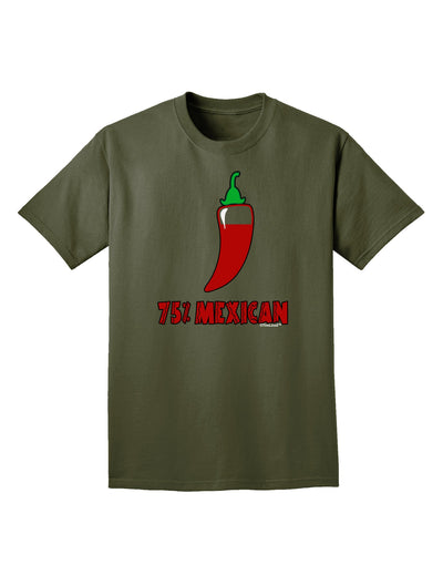 Seventy-Five Percent Mexican Adult Dark T-Shirt-Mens T-Shirt-TooLoud-Military-Green-Small-Davson Sales