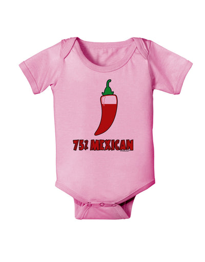 Seventy-Five Percent Mexican Baby Romper Bodysuit-Baby Romper-TooLoud-Light-Pink-06-Months-Davson Sales