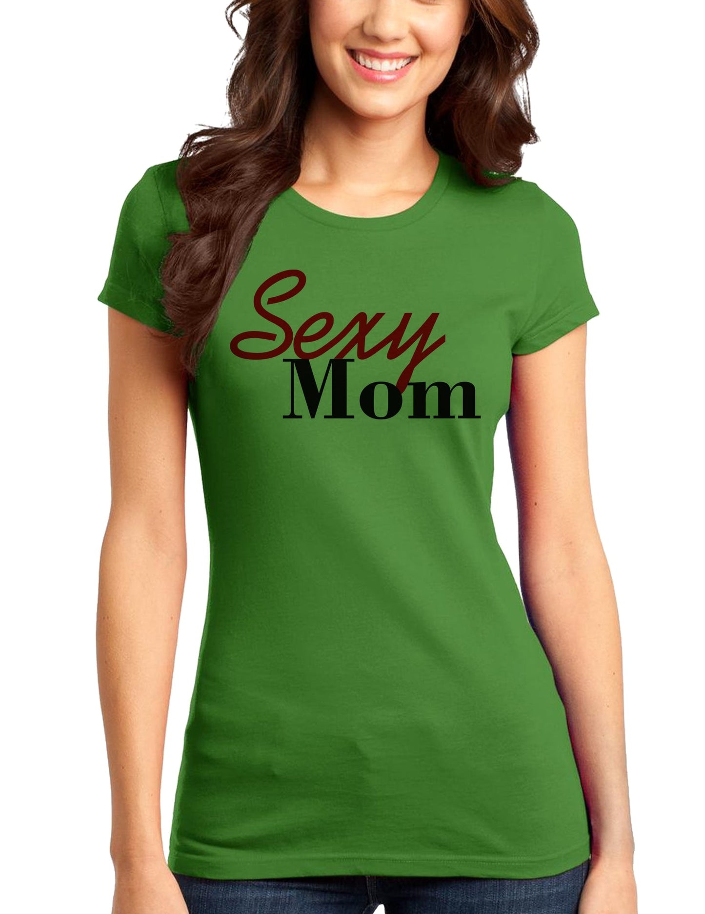 Sexy Mom Juniors T-Shirt-Womens Juniors T-Shirt-TooLoud-Kiwi-Green-Small-Davson Sales