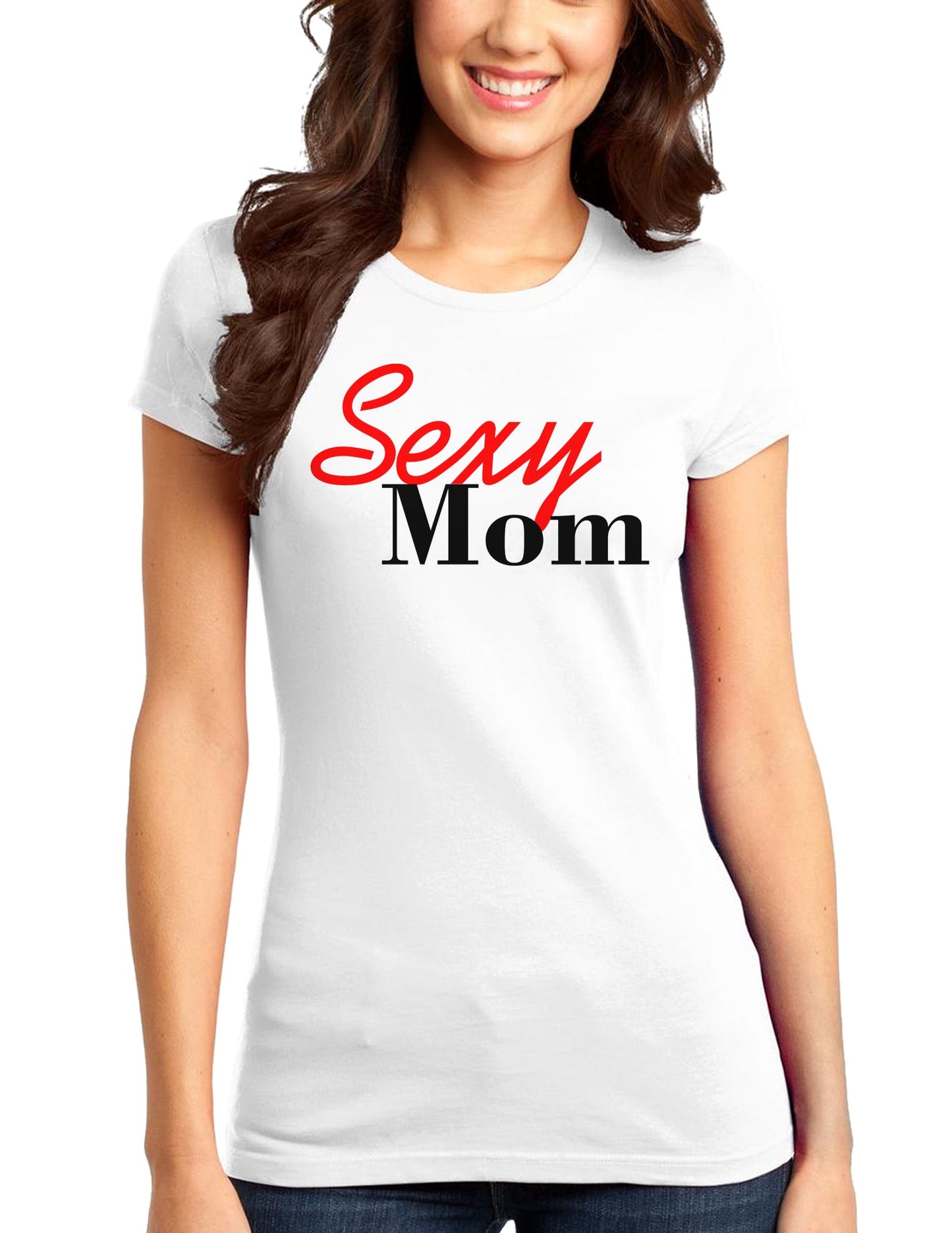 Sexy Mom Juniors T-Shirt-Womens Juniors T-Shirt-TooLoud-White-Small-Davson Sales