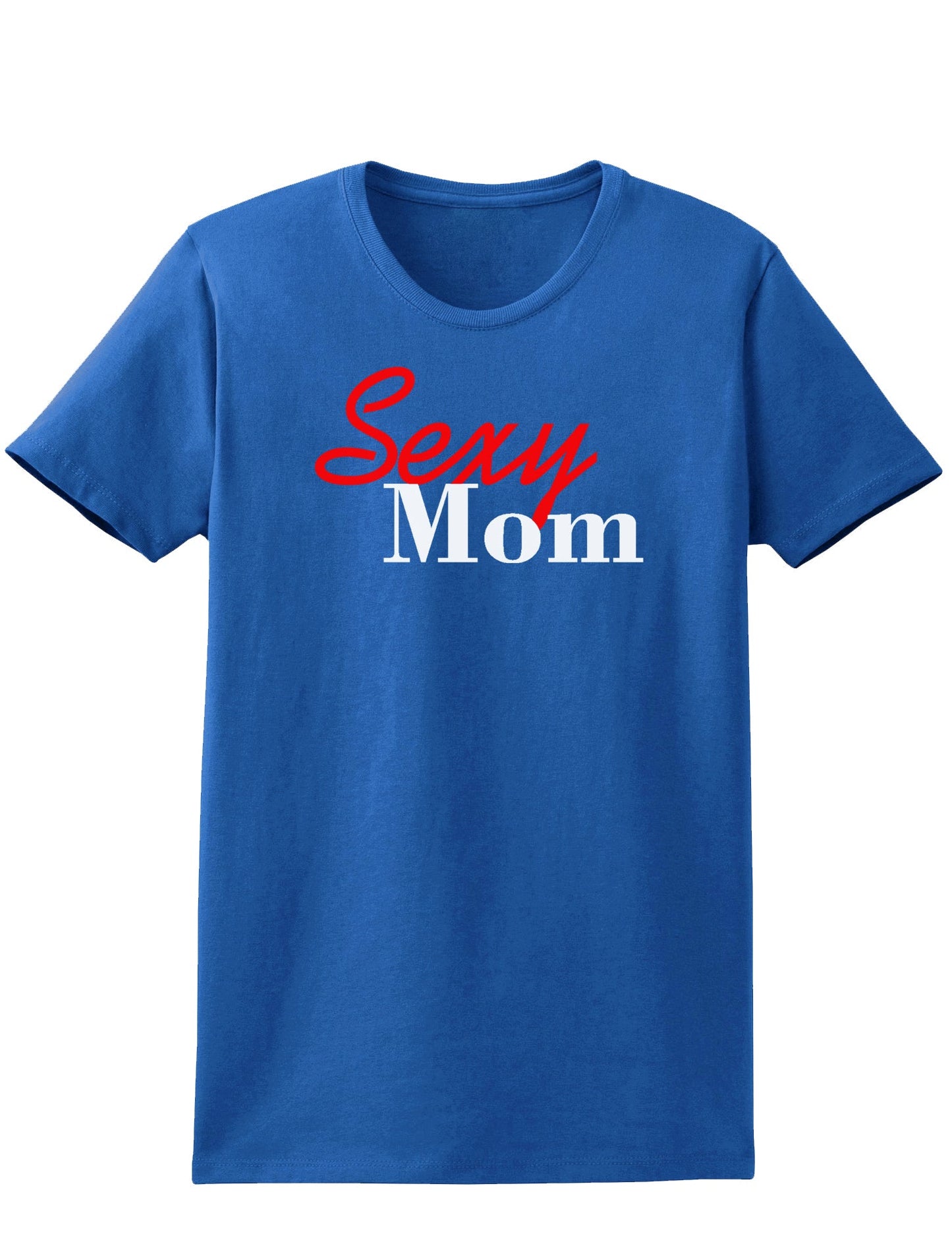 Sexy Mom Womens Dark T-Shirt-TooLoud-Royal-Blue-X-Small-Davson Sales