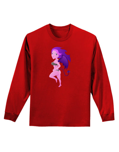 Sexy Succubus - Halloween Design Adult Long Sleeve Dark T-Shirt-TooLoud-Red-Small-Davson Sales