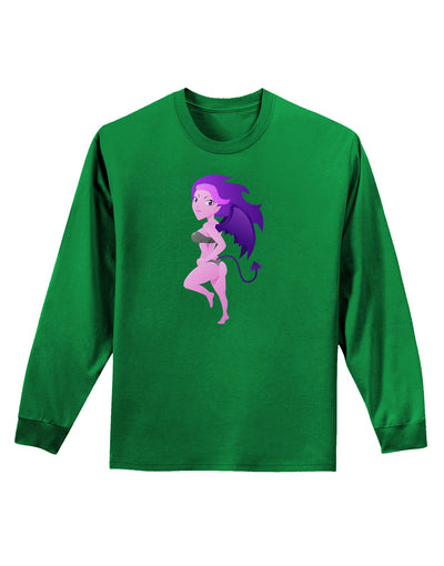 Sexy Succubus - Halloween Design Adult Long Sleeve Dark T-Shirt-TooLoud-Kelly-Green-Small-Davson Sales