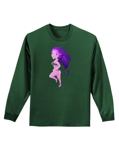 Sexy Succubus - Halloween Design Adult Long Sleeve Dark T-Shirt-TooLoud-Dark-Green-Small-Davson Sales