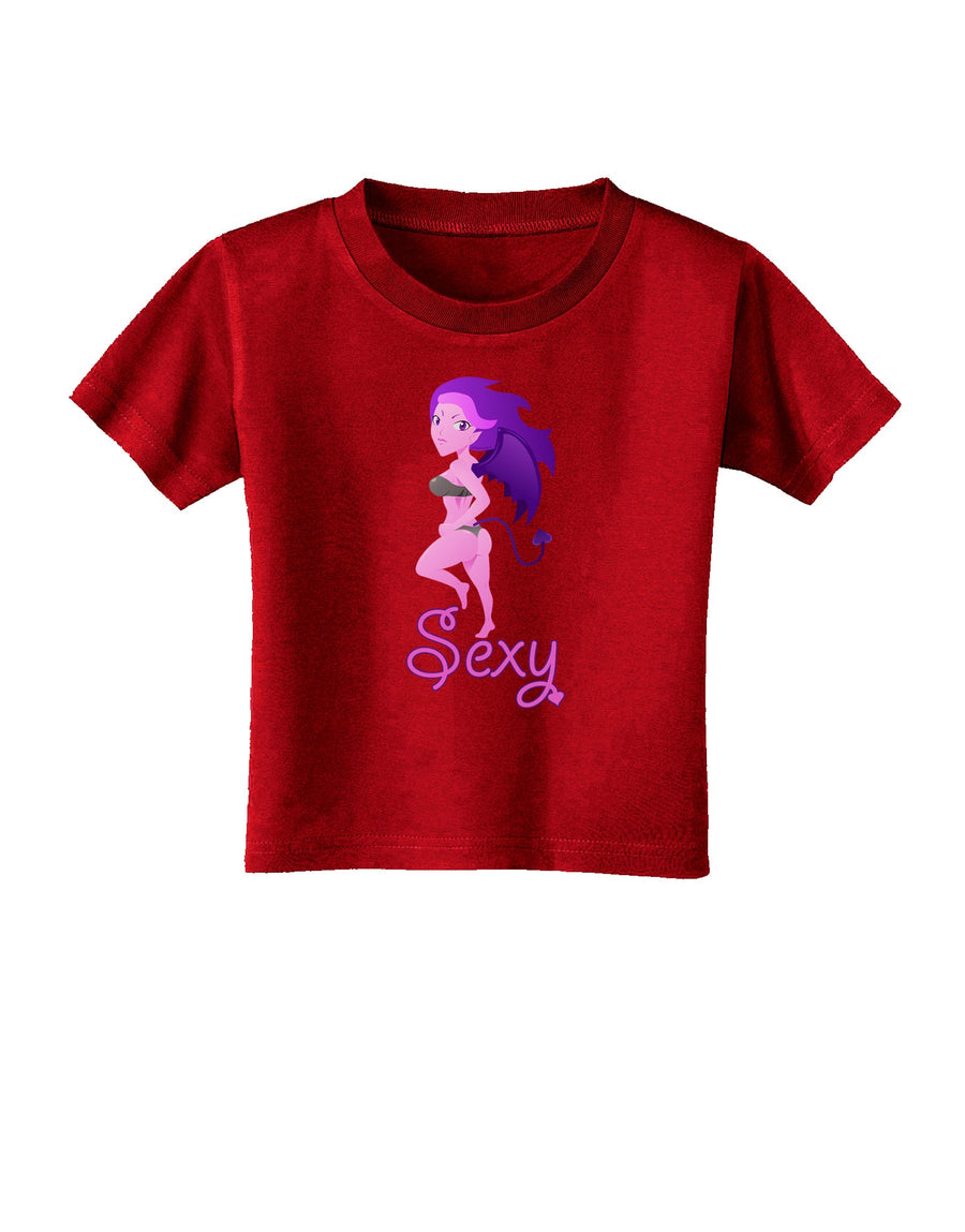 Sexy Succubus - Sexy Text Toddler T-Shirt Dark-Toddler T-Shirt-TooLoud-Black-06-Months-Davson Sales