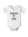 Shake It Off Text Cute with Hearts Baby Romper Bodysuit by TooLoud-Baby Romper-TooLoud-White-06-Months-Davson Sales