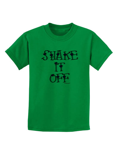 Shake It Off Text Cute with Hearts Childrens T-Shirt by TooLoud-Childrens T-Shirt-TooLoud-Kelly-Green-X-Small-Davson Sales