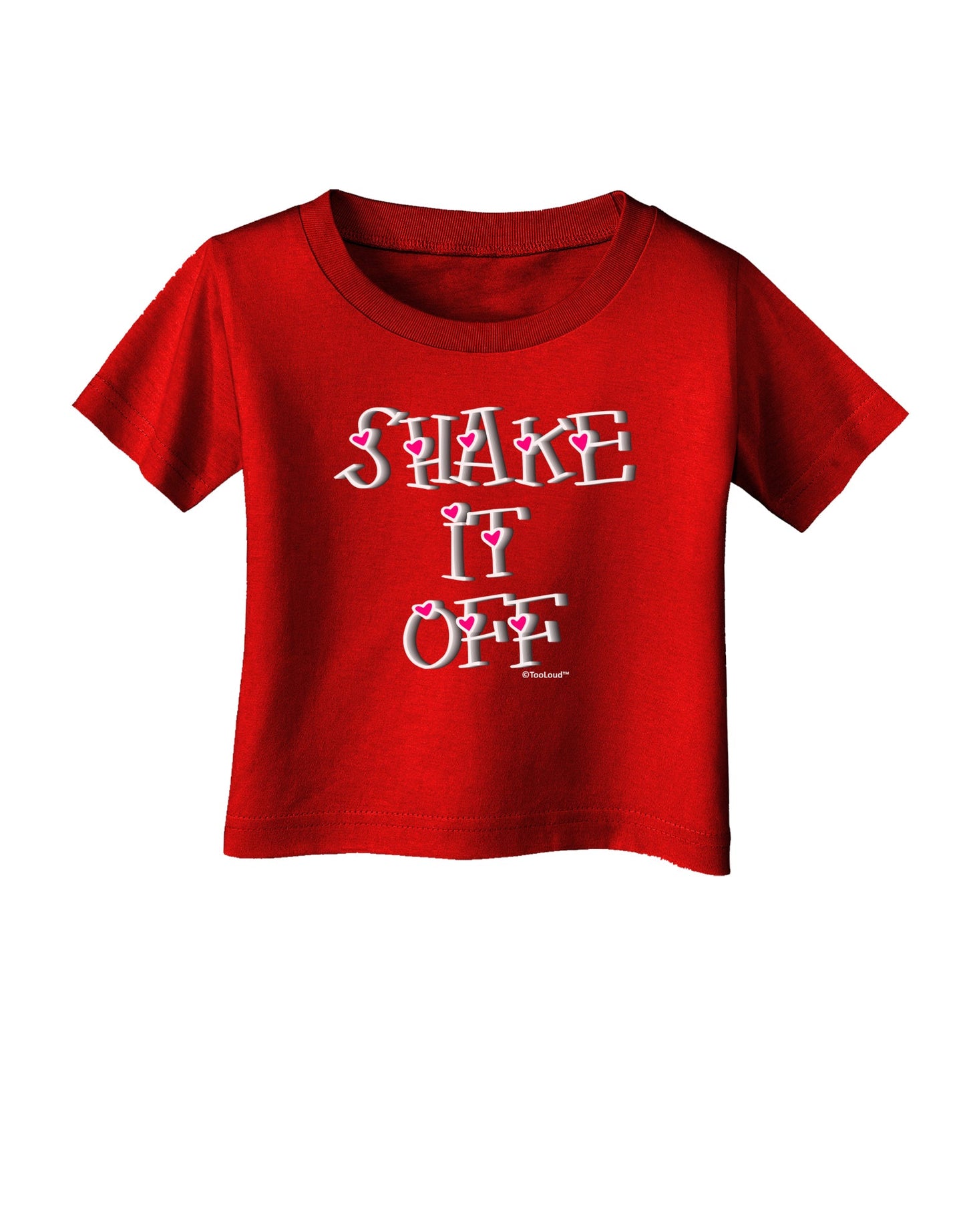 Shake It Off Text Cute with Hearts Infant T-Shirt Dark by TooLoud-Infant T-Shirt-TooLoud-Clover-Green-06-Months-Davson Sales