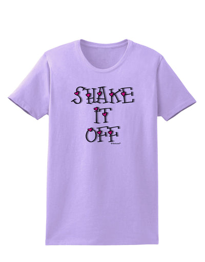 Shake It Off Text Cute with Hearts Womens T-Shirt by TooLoud-Womens T-Shirt-TooLoud-Lavender-X-Small-Davson Sales