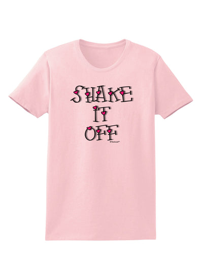 Shake It Off Text Cute with Hearts Womens T-Shirt by TooLoud-Womens T-Shirt-TooLoud-PalePink-X-Small-Davson Sales