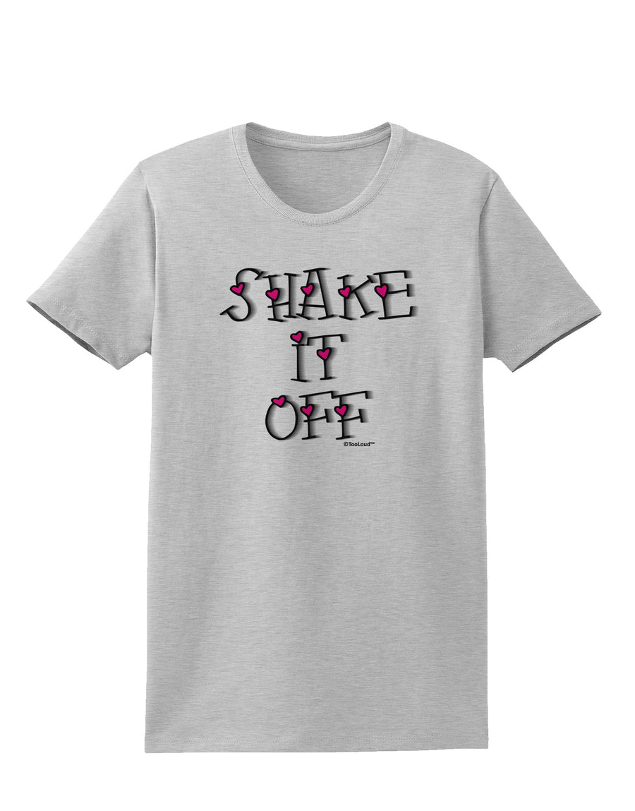 Shake It Off Text Cute with Hearts Womens T-Shirt by TooLoud-Womens T-Shirt-TooLoud-White-X-Small-Davson Sales