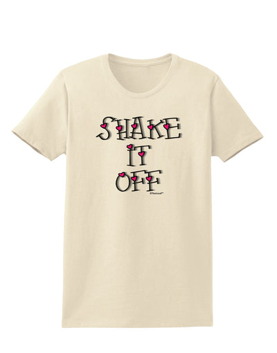 Shake It Off Text Cute with Hearts Womens T-Shirt by TooLoud-Womens T-Shirt-TooLoud-Natural-X-Small-Davson Sales