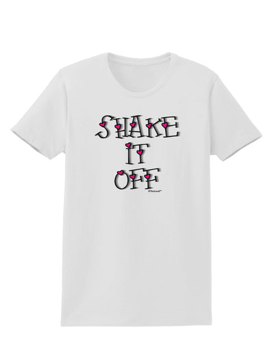 Shake It Off Text Cute with Hearts Womens T-Shirt by TooLoud-Womens T-Shirt-TooLoud-White-X-Small-Davson Sales