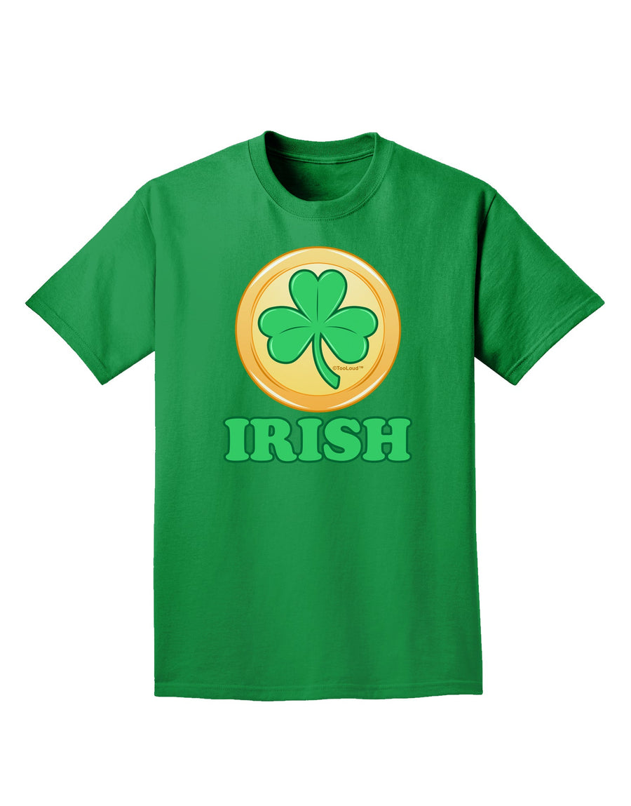 Shamrock Button - Irish Adult Dark T-Shirt by TooLoud-Mens T-Shirt-TooLoud-Purple-Small-Davson Sales