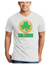 Shamrock Button - Irish Adult V-Neck T-shirt by TooLoud-Mens V-Neck T-Shirt-TooLoud-White-Small-Davson Sales