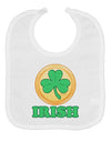 Shamrock Button - Irish Baby Bib by TooLoud