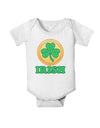 Shamrock Button - Irish Baby Romper Bodysuit by TooLoud-Baby Romper-TooLoud-White-06-Months-Davson Sales