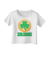 Shamrock Button - Irish Infant T-Shirt by TooLoud-Infant T-Shirt-TooLoud-White-06-Months-Davson Sales