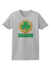 Shamrock Button - Irish Womens T-Shirt by TooLoud-Womens T-Shirt-TooLoud-AshGray-X-Small-Davson Sales