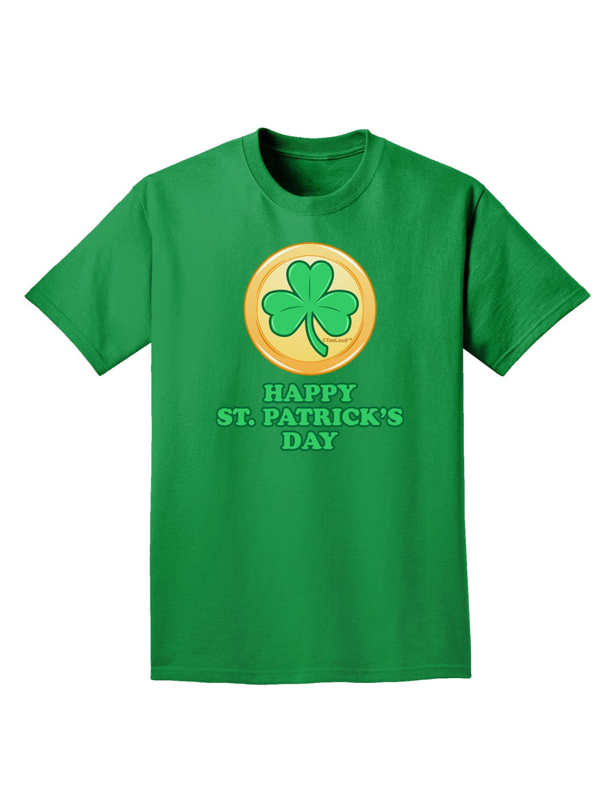 Shamrock Button - St Patrick's Day Adult Dark T-Shirt by TooLoud-Mens T-Shirt-TooLoud-Purple-Small-Davson Sales