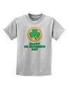 Shamrock Button - St Patrick's Day Childrens T-Shirt by TooLoud-Childrens T-Shirt-TooLoud-AshGray-X-Small-Davson Sales