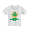 Shamrock Button - St Patrick's Day Toddler T-Shirt by TooLoud-Toddler T-Shirt-TooLoud-White-2T-Davson Sales