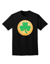 Shamrock Button Vector Design Adult Dark T-Shirt by TooLoud-Mens T-Shirt-TooLoud-Black-Small-Davson Sales