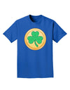 Shamrock Button Vector Design Adult Dark T-Shirt by TooLoud-Mens T-Shirt-TooLoud-Royal-Blue-Small-Davson Sales