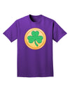 Shamrock Button Vector Design Adult Dark T-Shirt by TooLoud-Mens T-Shirt-TooLoud-Purple-Small-Davson Sales