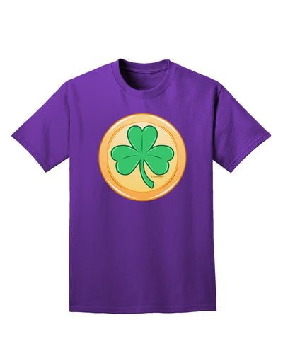 Shamrock Button Vector Design Adult Dark T-Shirt by TooLoud-Mens T-Shirt-TooLoud-Purple-Small-Davson Sales