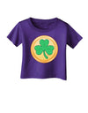 Shamrock Button Vector Design Infant T-Shirt Dark by TooLoud-Infant T-Shirt-TooLoud-Purple-06-Months-Davson Sales