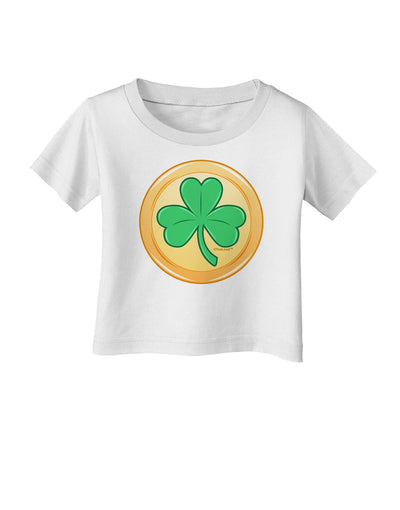 Shamrock Button Vector Design Infant T-Shirt by TooLoud-Infant T-Shirt-TooLoud-White-06-Months-Davson Sales