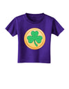 Shamrock Button Vector Design Toddler T-Shirt Dark by TooLoud-Toddler T-Shirt-TooLoud-Purple-2T-Davson Sales