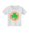 Shamrock Button Vector Design Toddler T-Shirt by TooLoud-Toddler T-Shirt-TooLoud-White-2T-Davson Sales