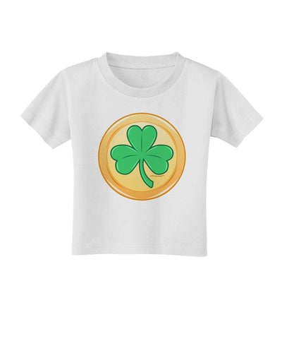 Shamrock Button Vector Design Toddler T-Shirt by TooLoud-Toddler T-Shirt-TooLoud-White-2T-Davson Sales