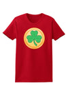 Shamrock Button Vector Design Womens Dark T-Shirt by TooLoud-Womens T-Shirt-TooLoud-Red-X-Small-Davson Sales