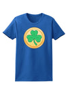 Shamrock Button Vector Design Womens Dark T-Shirt by TooLoud-Womens T-Shirt-TooLoud-Royal-Blue-X-Small-Davson Sales