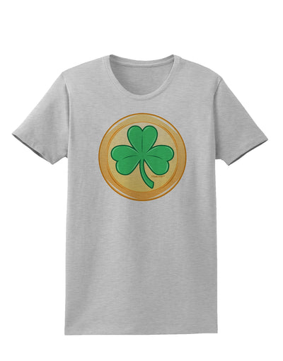 Shamrock Button Vector Design Womens T-Shirt by TooLoud-Womens T-Shirt-TooLoud-AshGray-X-Small-Davson Sales