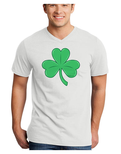 Shamrock Vector Design Adult V-Neck T-shirt by TooLoud-Mens V-Neck T-Shirt-TooLoud-White-Small-Davson Sales