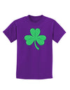 Shamrock Vector Design Childrens Dark T-Shirt by TooLoud-Childrens T-Shirt-TooLoud-Purple-X-Small-Davson Sales