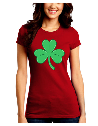 Shamrock Vector Design Juniors Crew Dark T-Shirt by TooLoud-T-Shirts Juniors Tops-TooLoud-Red-Juniors Fitted Small-Davson Sales