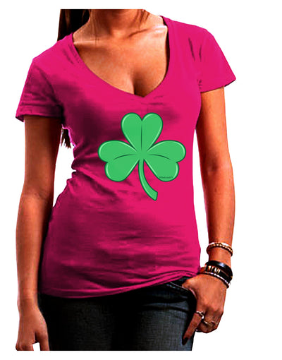 Shamrock Vector Design Juniors V-Neck Dark T-Shirt by TooLoud-Womens V-Neck T-Shirts-TooLoud-Hot-Pink-Juniors Fitted Small-Davson Sales