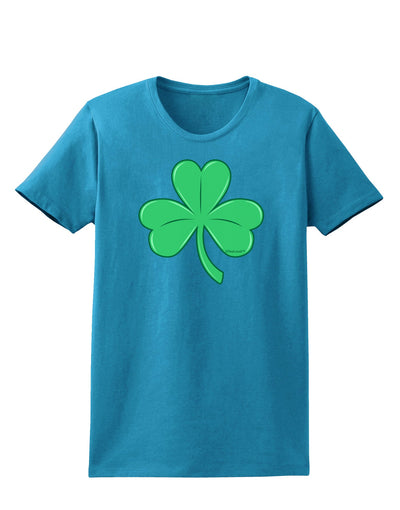 Shamrock Vector Design Womens Dark T-Shirt by TooLoud-Womens T-Shirt-TooLoud-Turquoise-X-Small-Davson Sales