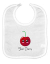 Sheri Cherry Text Baby Bib