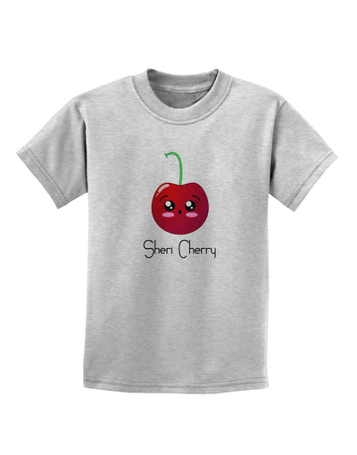 Sheri Cherry Text Childrens T-Shirt-Childrens T-Shirt-TooLoud-AshGray-X-Small-Davson Sales